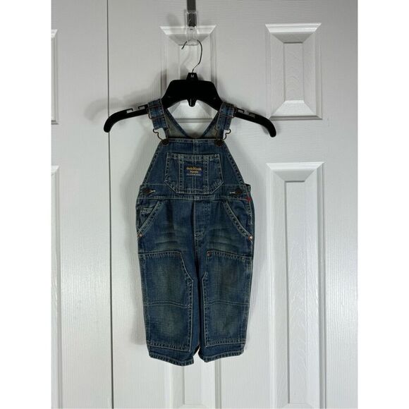 Oshkosh Girls Denim Overalls Size 9m - Picture 1 of 3